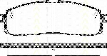 Комплект гальмівних колодок, дискове гальмо TRISCAN 8110 13152