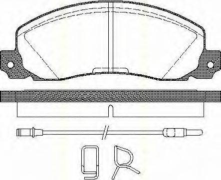 Комплект гальмівних колодок, дискове гальмо TRISCAN 8110 25846