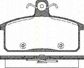 Комплект гальмівних колодок, дискове гальмо TRISCAN 8110 69012