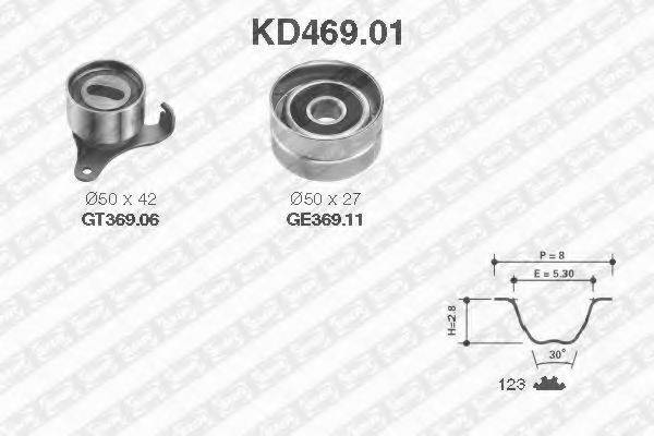 Комплект ременя ГРМ SNR KD469.01