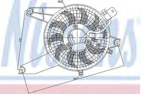 Вентилятор, конденсатор кондиціонера NISSENS 85370