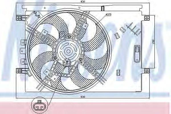 Вентилятор, охолодження двигуна NISSENS 85564