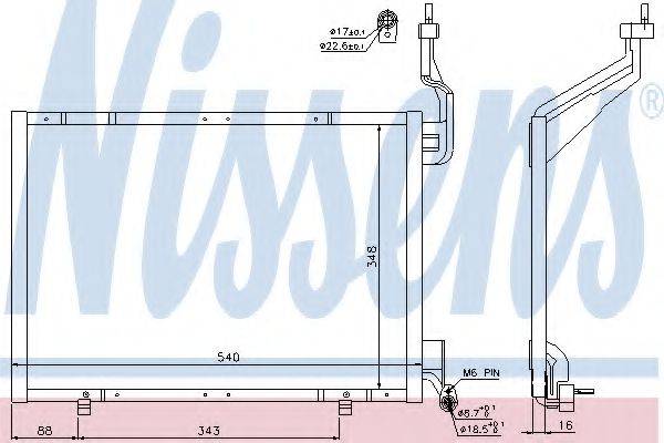 Конденсатор, кондиціонер NISSENS 940287