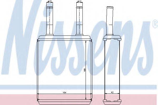 Теплообмінник, опалення салону NISSENS 77600