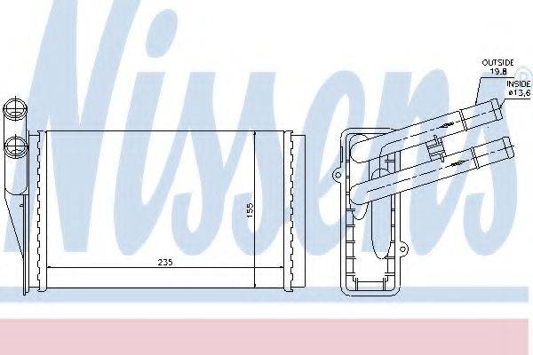 Теплообменник, отопление салона NISSENS 70224