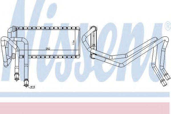 Теплообмінник, опалення салону NISSENS 73002