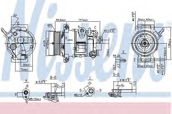 Компресор, кондиціонер NISSENS 890030