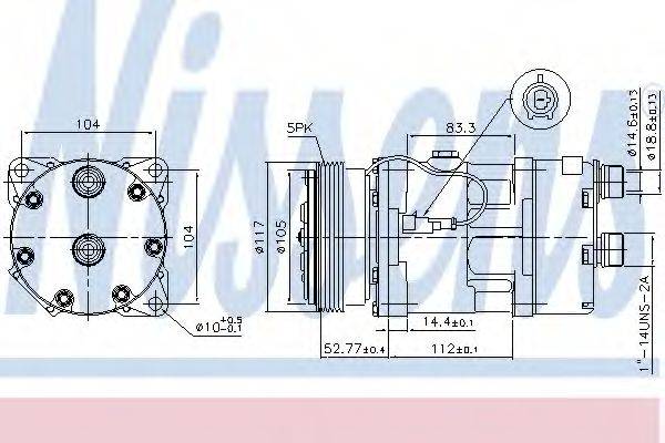 Компресор, кондиціонер NISSENS 89123