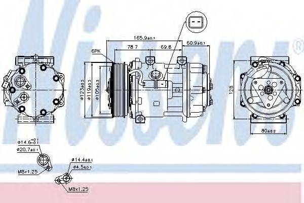 Компресор, кондиціонер NISSENS 89136