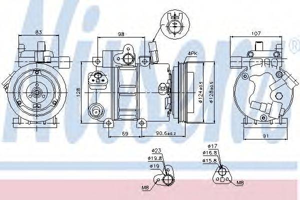 Компресор, кондиціонер NISSENS 89273