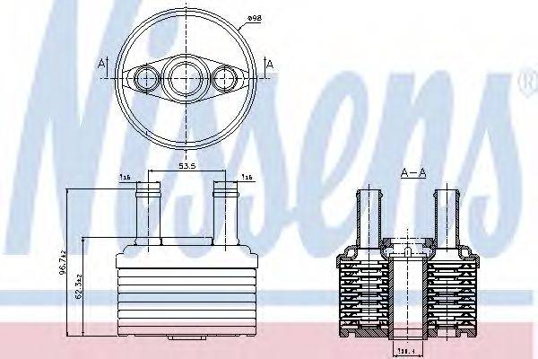 Олійний радіатор, автоматична коробка передач NISSENS 90664