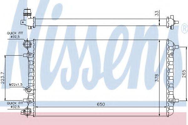 Радіатор, охолодження двигуна NISSENS 65228