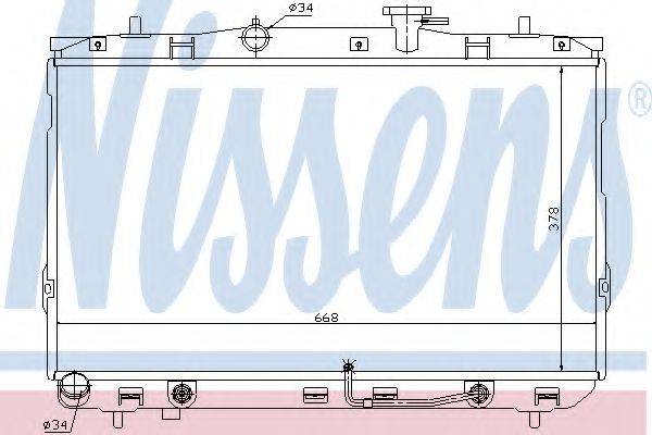 Радіатор, охолодження двигуна NISSENS 67489