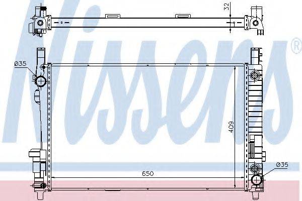 Радіатор, охолодження двигуна NISSENS 62799A