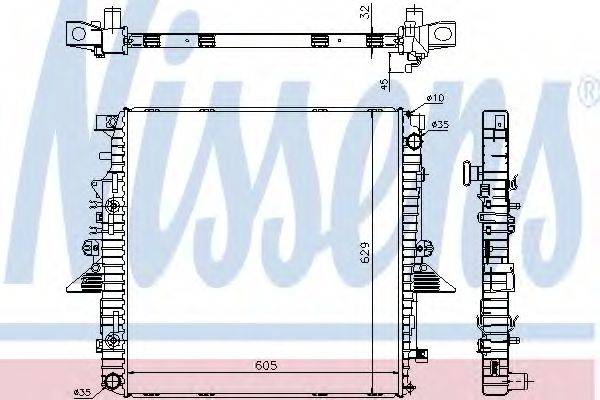 Радіатор, охолодження двигуна NISSENS 64320A