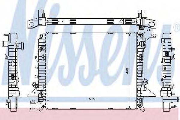 Радіатор, охолодження двигуна NISSENS 64321A