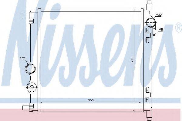 Радіатор, охолодження двигуна NISSENS 65300