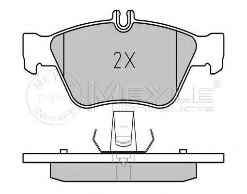 Комплект гальмівних колодок, дискове гальмо MEYLE 025 216 6419