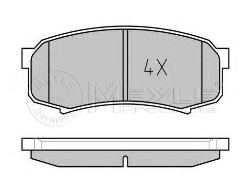 Комплект гальмівних колодок, дискове гальмо MEYLE 025 219 4715/PD