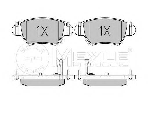 Комплект гальмівних колодок, дискове гальмо MEYLE 025 232 5817/PD