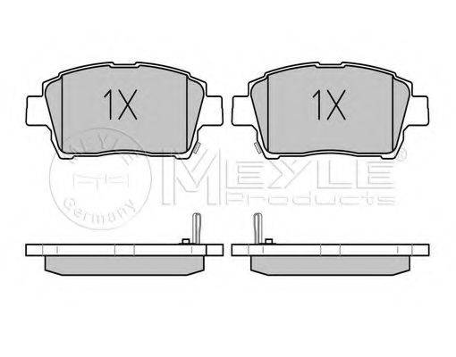 Комплект гальмівних колодок, дискове гальмо MEYLE 025 235 1017