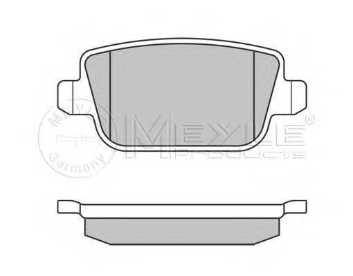 Комплект гальмівних колодок, дискове гальмо MEYLE 025 245 3715
