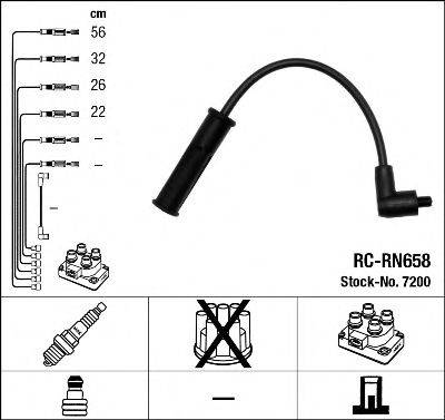 Комплект дротів запалення NGK 7200