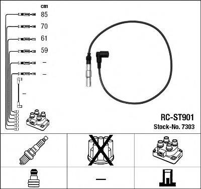 Комплект дротів запалення NGK 7303