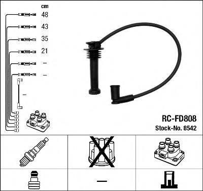 Комплект дротів запалення NGK 8542