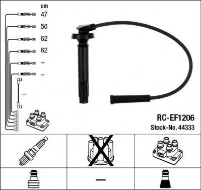 Комплект дротів запалення NGK 44333