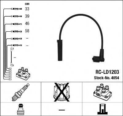 Комплект дротів запалення NGK 4054