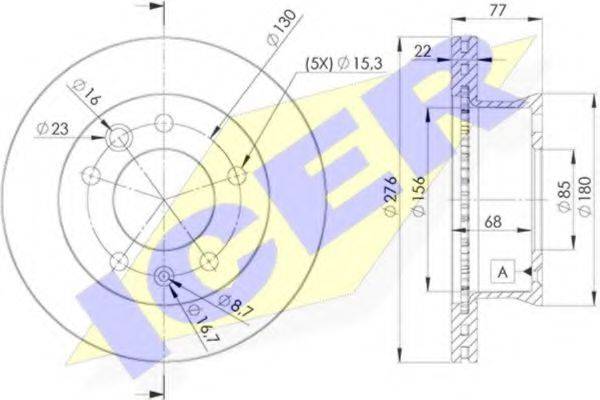 гальмівний диск ICER 78BD0181-1