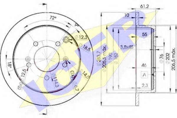 гальмівний диск ICER 78BD2907-2