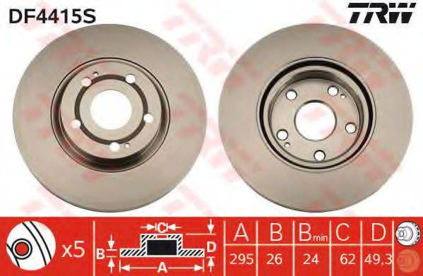 гальмівний диск TRW DF4415S