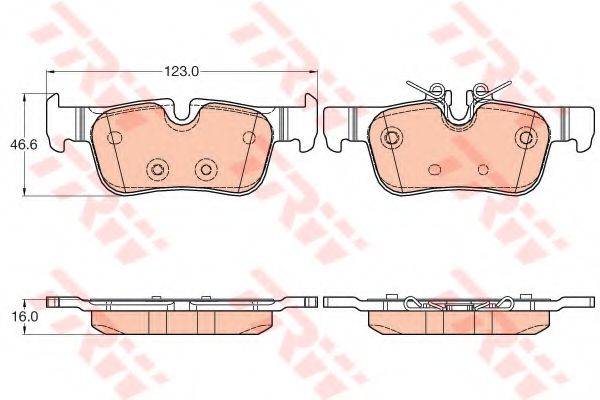 Комплект гальмівних колодок, дискове гальмо TRW GDB2063