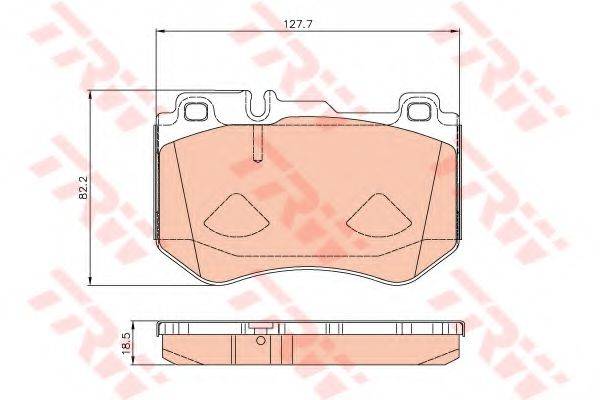 Комплект гальмівних колодок, дискове гальмо TRW GDB2078