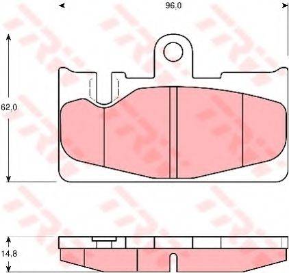 Комплект гальмівних колодок, дискове гальмо TRW GDB3323