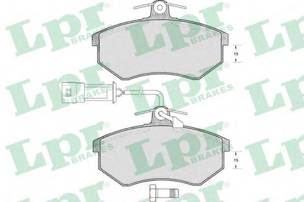 Комплект гальмівних колодок, дискове гальмо LPR 05P221