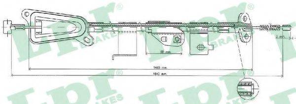 Трос, стоянкова гальмівна система LPR C0482B