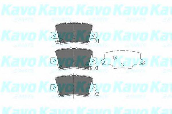 Комплект гальмівних колодок, дискове гальмо KAVO PARTS KBP-2014