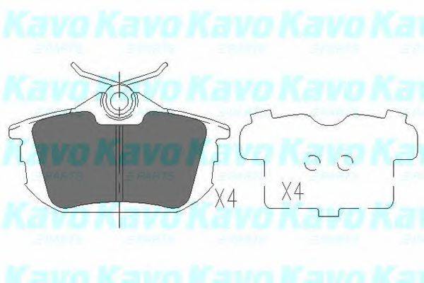 Комплект гальмівних колодок, дискове гальмо KAVO PARTS KBP-5513