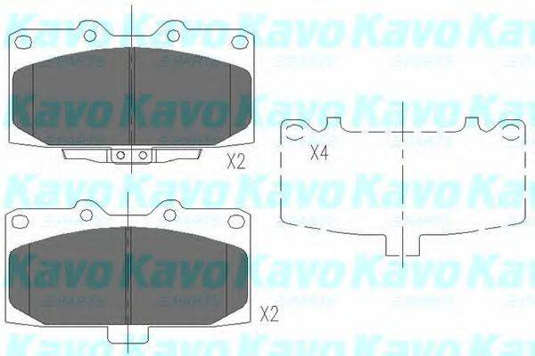 Комплект тормозных колодок, дисковый тормоз KAVO PARTS KBP-8003