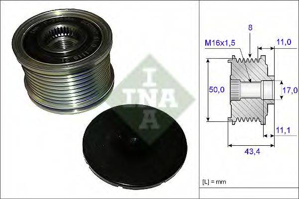 Механізм вільного ходу генератора INA 535 0108 10