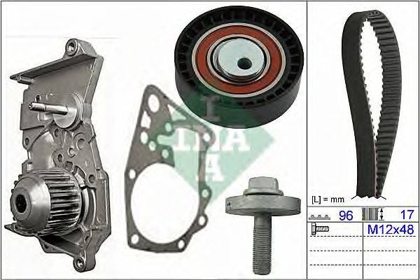 Водяний насос + комплект зубчастого ременя INA 530 0604 30