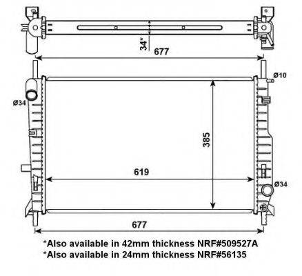 Радіатор, охолодження двигуна NRF 509527