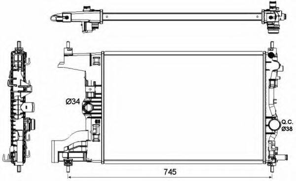 Радіатор, охолодження двигуна NRF 53142