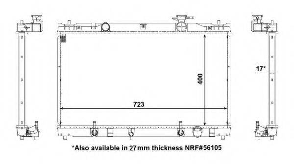 Радіатор, охолодження двигуна NRF 53587