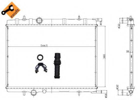 Радіатор, охолодження двигуна NRF 58304