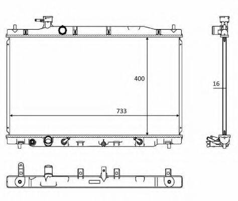 Радіатор, охолодження двигуна NRF 58469