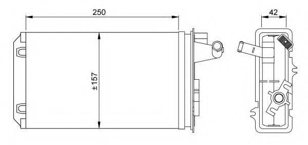 Теплообмінник, опалення салону NRF 58637